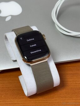 Apple Watch 8 41mm LTE Stainless Steel Gold - záruka - 4