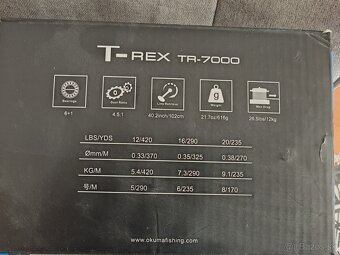 Predám navijaky Okuma T-Rex TR 7000 - 4