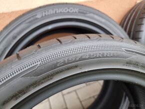 pneu 18" 215/45R18 HANKOOK letné 5-6mm DOT2019 - 4