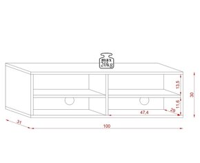 TV nástenná skrinka - 4