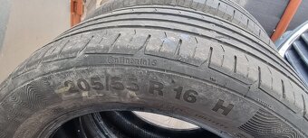 Predám 2xletné pneumatiky Continental 205/55 r16 - 4