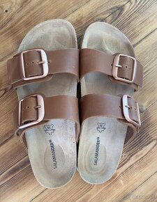 Salamander Šľapky sandále kožené koža 39 typu Birkenstock - 4