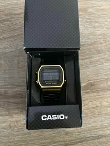 Hodinky Casio Vintage A168WEGB-1BEF Black & Gold Special Edi - 4