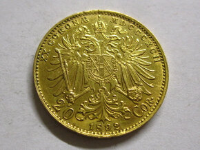 Zlatá 20 koruna 1892 František Jozef I. - pekný stav - 4