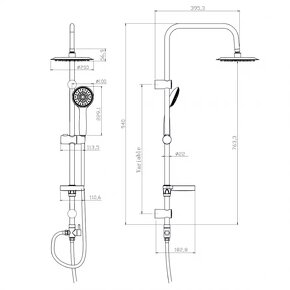 Eos sprchovy system s funkcia dažďovej sprchy - 4