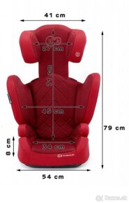 Predám KINDERKRAFT Autosedačku XPAND Isofix Red 15-36kg - 4