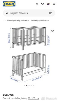 Predám detskú postieľku IKEA GULLIVER - 4