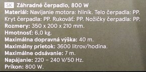 800 W čerpadlo - nové - 4