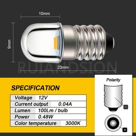 LED žiarovky E10 12 V - 4