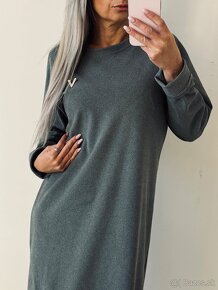 Dámske OVERSIZE maxi šaty Grey - 4