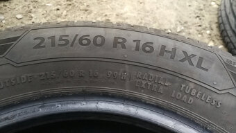 Sada 4 letných pneu 215/60 R16, málo jazdené, dezén 7 mm - 4