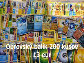 Pokemon karty 50/100/200 kusové balíky+Pikachu/ lesklé karty - 4