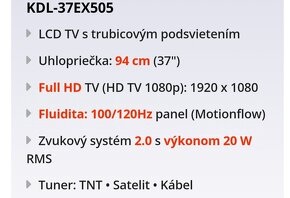 Sony Bravia KDL37EX505 - 4