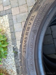 Predám 3ks zimné pneumatiky BARUM 215/45 r18 - 4