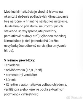 Mobilná klimatizácia sencor - 4