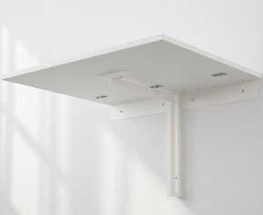 Biely skladací stôl na stenu - 4