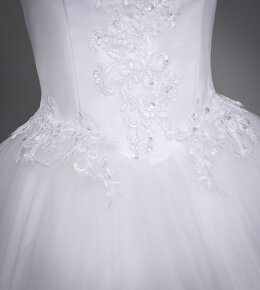 Romantické svadobné šaty,velkost 38 - 4