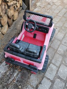 Detské elektrické auto autíčko na baterky ružové červené - 4