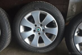 Original elektrony Škoda 5x112 R16 +zimné pneu 205/55 r16 - 4