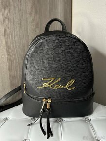 Karl Lagerfeld ruksak čierny zlatý napis - 4