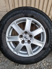 Alu disky Hyundai 5x114,3 7Jx16H2 + zimné pneu 215/65 r16 - 4