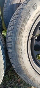 Predám plechové disky 5x112  205/55 r16 zimne pneumatiky - 4