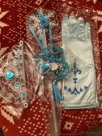 Nové doplnky Frozen Elsa kostým rukavičky, palička, korunka - 4