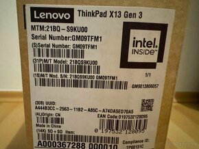 Predam novy Lenovo X13 Gen3 21BQS9KU00 i7-1260P 16GB ram - 4