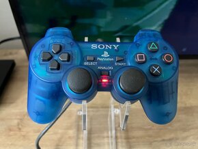 Playstation 1 Ocean Blue ovládač - 4