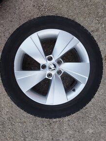 Originálne hliníkové disky Škoda Zeus 215/55 R17+ letné pneu - 4