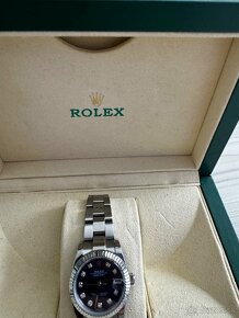 Rolex dámske modré hodinky oceľ 26mm komplet balenie - 4