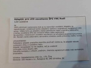 Adaptér pre LED osvetlenie ŠPZ VW/Audi - 4