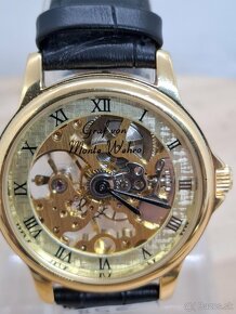 Predám funkčné skeletové náramkové hodinky Luxus Graf von mo - 4