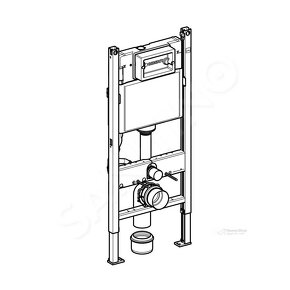 Geberit Duofix Basic pre závesné WC, so splachovacou nádržko - 4