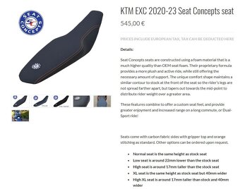 Ktm exc sedlo Seat Concepts - 4