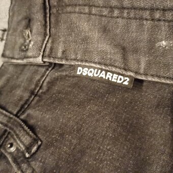 Dsquared2 šedočierne slim fit strečové - 4