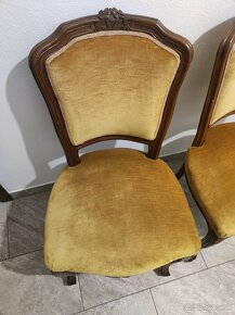 Starožitné stoličky, zamat - 4