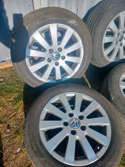 4ks alu disky orig. Vw 5x112 r16 letné pneu - 4