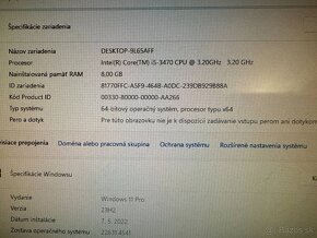 Počítač HP Intel i5-3470 4x3,30GHz.GT 730 2GB. 256gb SSD - 4