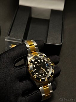 Seiko mod Submariner Two Tone Black - 4