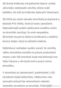 Umelý vianočný stromček 3D smrek kráľovsky 180cm LED250 - 4