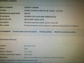 Počítač Intel i3-4150 2x3,50GHz.NVIDIA QUADRO. 256 SSD+500HD - 4