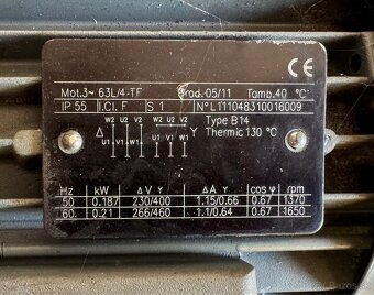 Elektromotor s prevodovkou 5 ot/min - 4