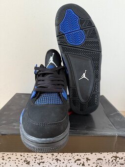 Air Jordan 4 Black Deep Royal Blue - 4