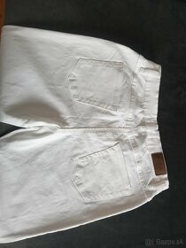 Biele dámske džínsy rovný strih č.38 - 4