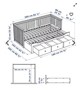 Rozkladacia postel Hemnes - 4