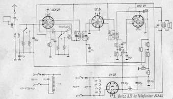 Elektrónkové rádio SIEMENS typ 313 r.v. 1950 - 4