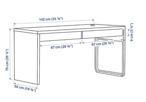 Ikea stôl MICKE (biely) - 4