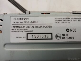 Predám autorádio SONY DSX-A40UI - 4