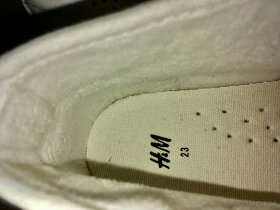 Predám H&M biele tenisky - sneakers č. 23 NOVE - 4